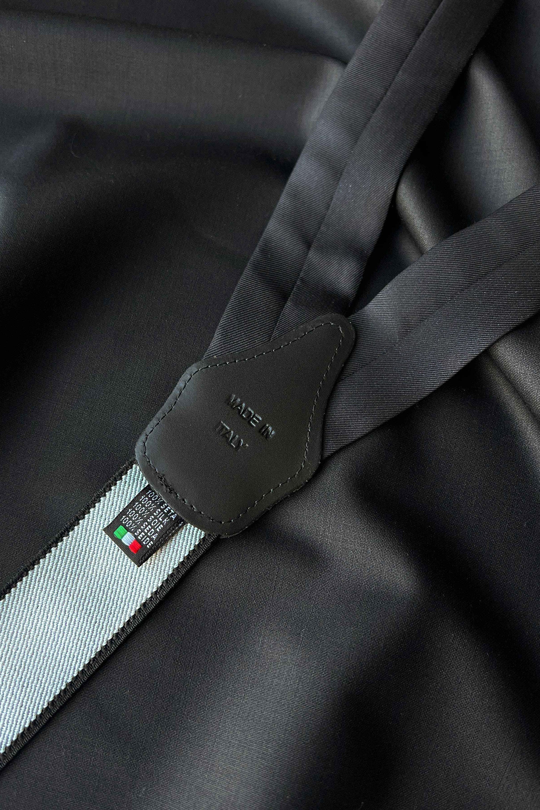Liza Black Ultra-Fine Virgin Wool Suspenders ETNA