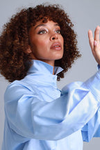 Diva Business Style Blue Organic Cotton Shirt ETNA