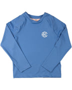 Rash Guard Long Sleeve in Ocean Blue- FINAL SALE Smockingbird