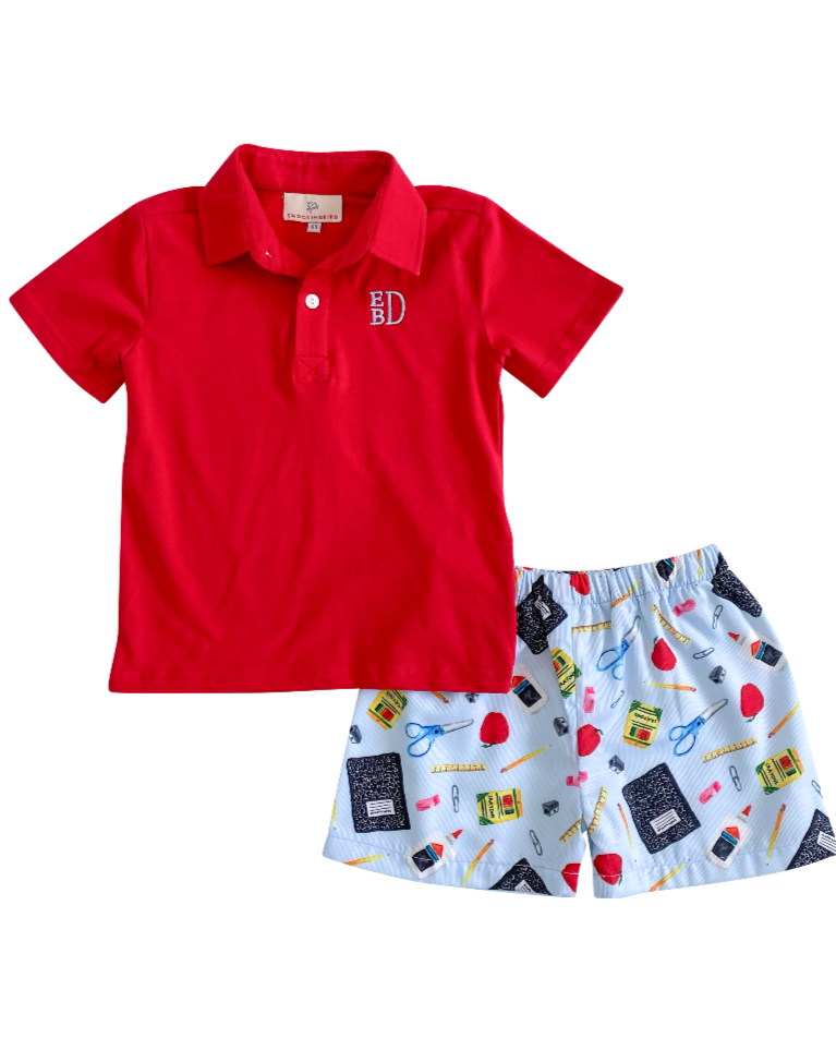 School Days Boys Shorts Set- FINAL SALE