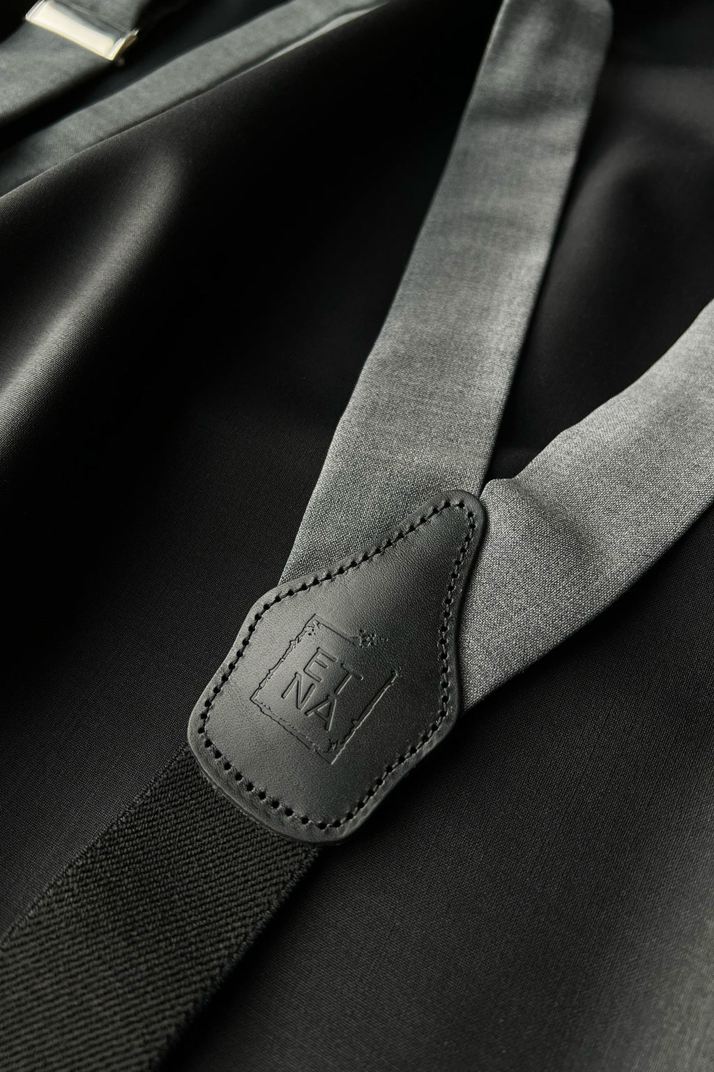 Sophia Grey Ultra-Fine Virgin Wool Suspenders