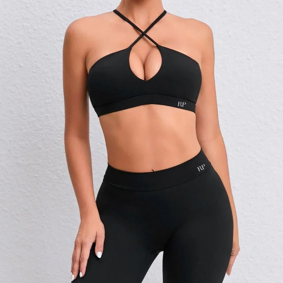 Criss Cross Bra Rockstar Peach