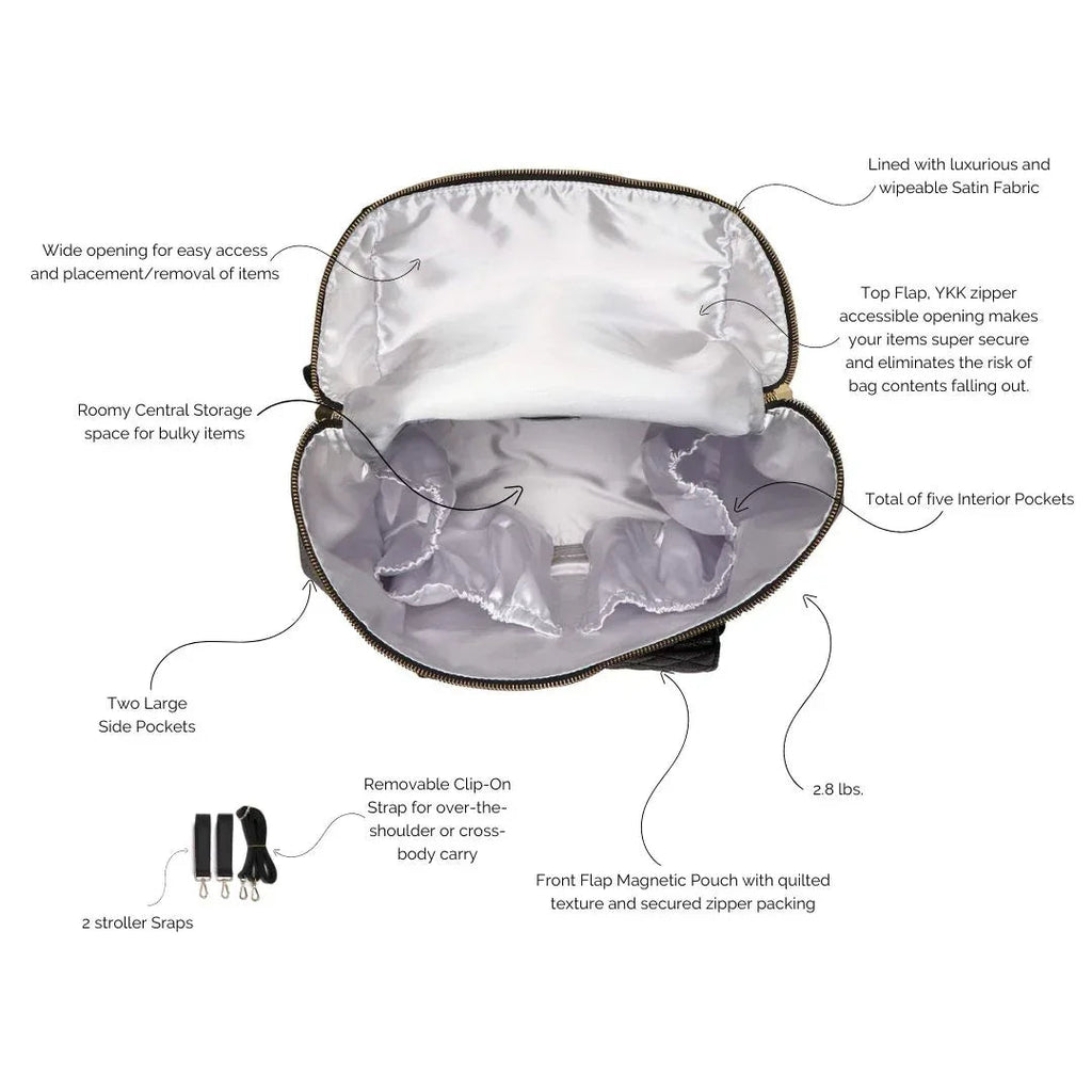 Petit Diaper Bag Ebony Black Luli Bebe