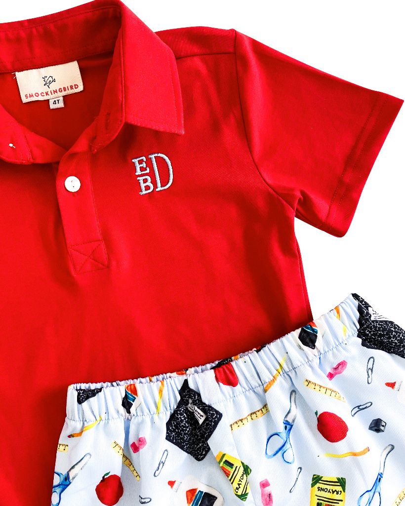 School Days Boys Shorts Set- FINAL SALE