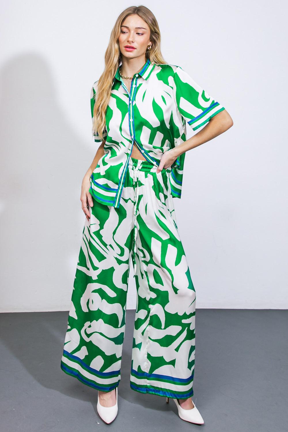 THE KEY TO CHIC WOVEN SATIN PANTS Flying Tomato