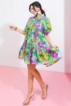 CONTAIN THE SUN POPLIN MINI DRESS Flying Tomato
