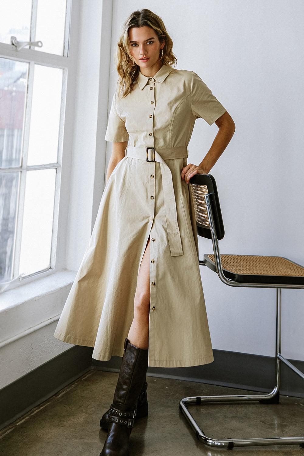 LUCKY ME WOVEN MIDI DRESS Flying Tomato