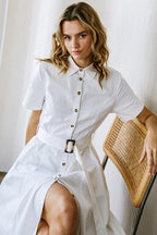 LUCKY ME WOVEN MIDI DRESS Flying Tomato