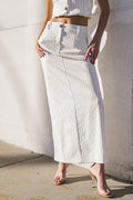 GET TO THE POINT WOVEN MIDI SKIRT Flying Tomato