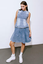BE THE BRIGHTEST DENIM TOP Flying Tomato