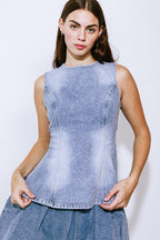 BE THE BRIGHTEST DENIM TOP Flying Tomato