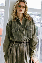 STUCK IN YOUR WAYS DENIM TOP Flying Tomato