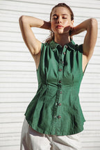 CLEAN SLATE DENIM TOP Flying Tomato