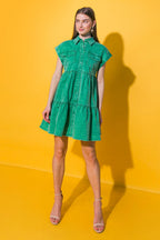 NO DULL MOMENTS DENIM MINI DRESS Flying Tomato
