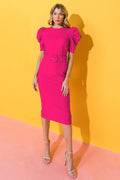 KEEPER OF MY HEART WOVEN MIDI DRESS Flying Tomato
