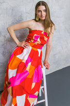 IF YOU DON'T MIND WOVEN MIDI DRESS Flying Tomato