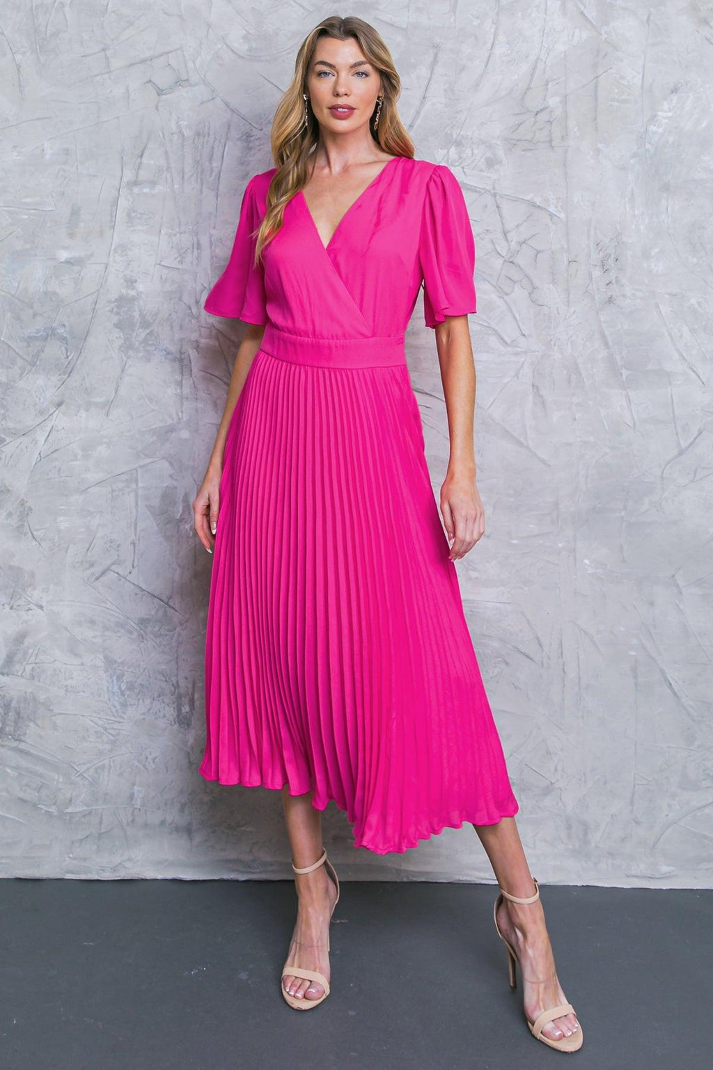 TOO CHIC WOVEN MIDI DRESS Flying Tomato