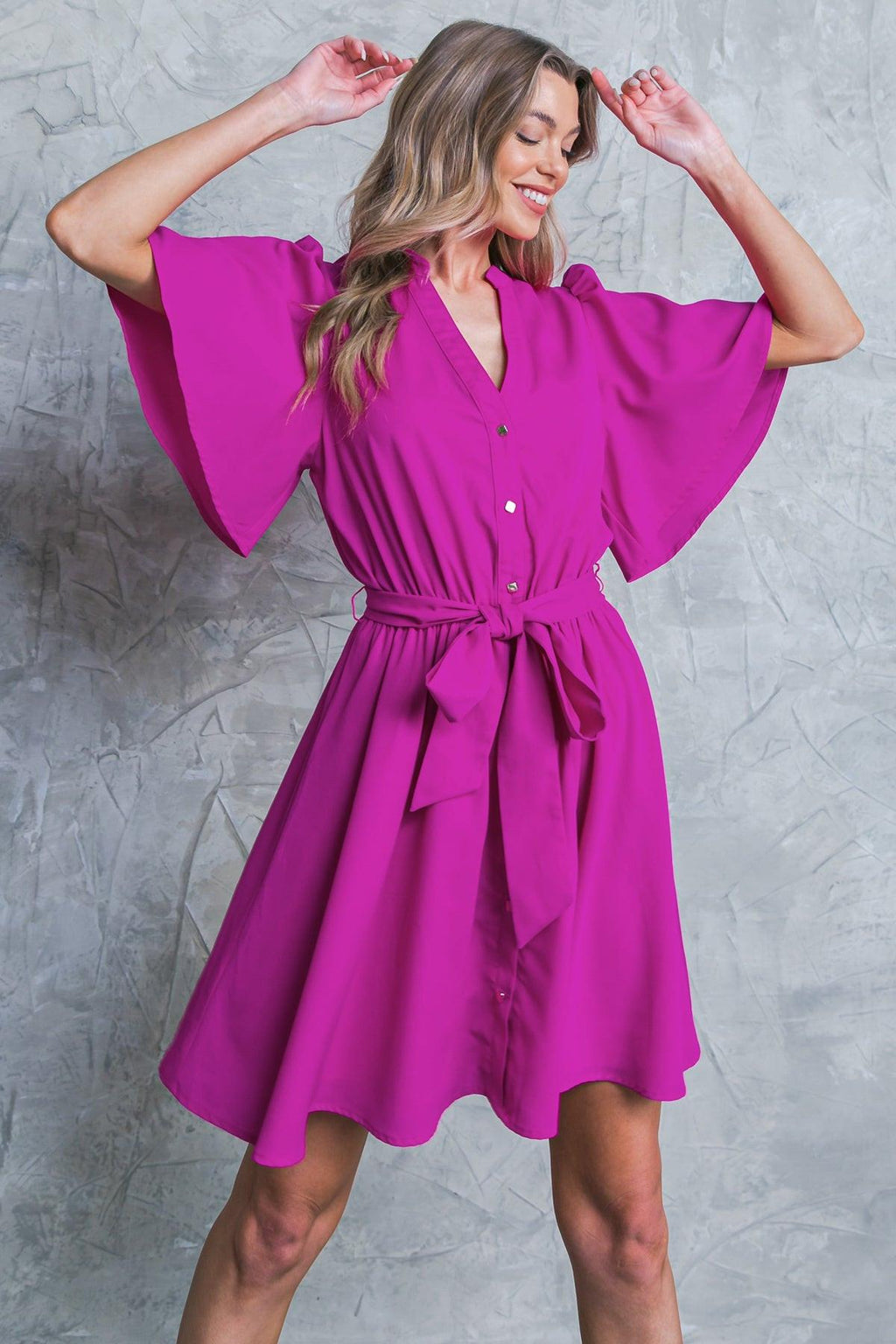 SPEAK NOW WOVEN MINI DRESS Flying Tomato