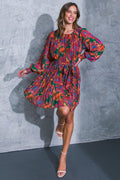 WASHED AWAY WOVEN MINI DRESS Flying Tomato