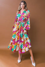 CAREFREE CONFIDENCE WOVEN MIDI DRESS Flying Tomato