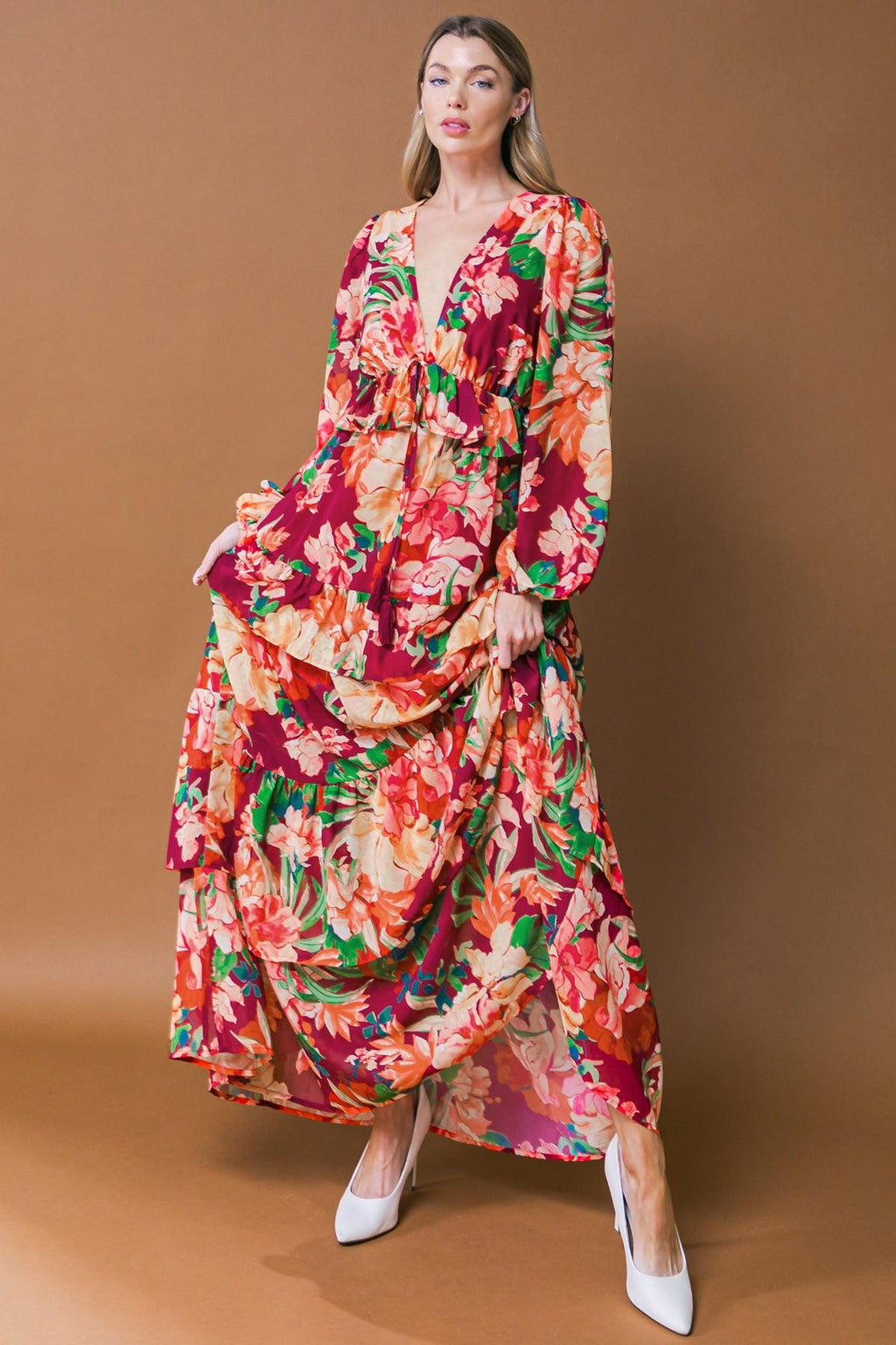 LEAVE YOU SPEECHLESS WOVEN MAXI DRESS Flying Tomato