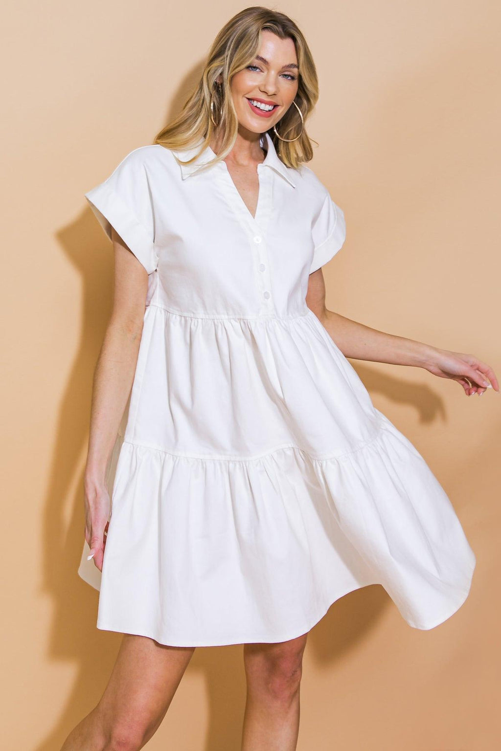 TIMELESS BEAUTY TWILL MINI DRESS Flying Tomato