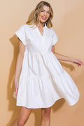 TIMELESS BEAUTY TWILL MINI DRESS Flying Tomato