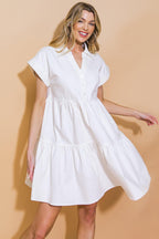 TIMELESS BEAUTY TWILL MINI DRESS Flying Tomato