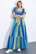 ALL ABOUT THE VIBE WOVEN MAXI DRESS Flying Tomato