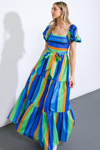 ALL ABOUT THE VIBE WOVEN MAXI DRESS Flying Tomato