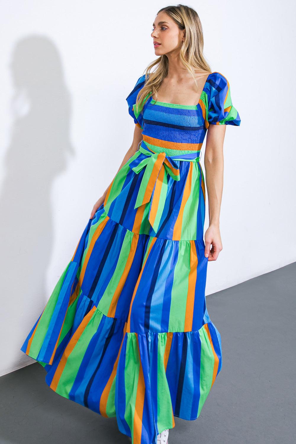 ALL ABOUT THE VIBE WOVEN MAXI DRESS Flying Tomato
