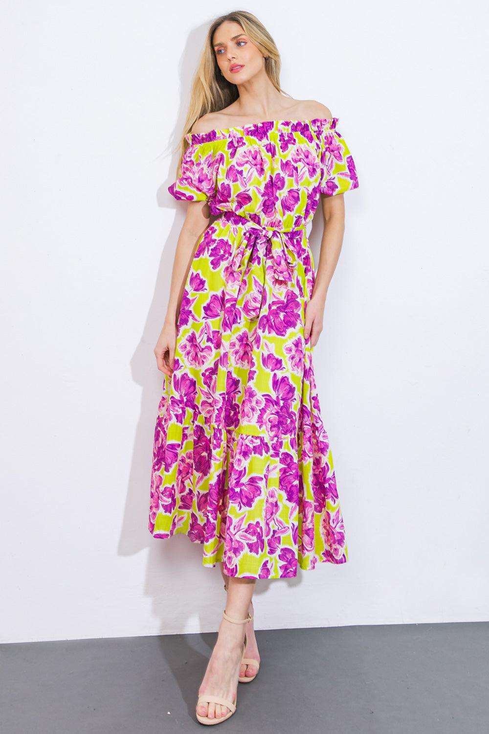 I'M IN CHARGE WOVEN MIDI DRESS Flying Tomato