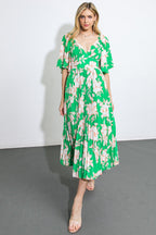 MESSAGE IN A BOTTLE WOVEN MIDI DRESS Flying Tomato