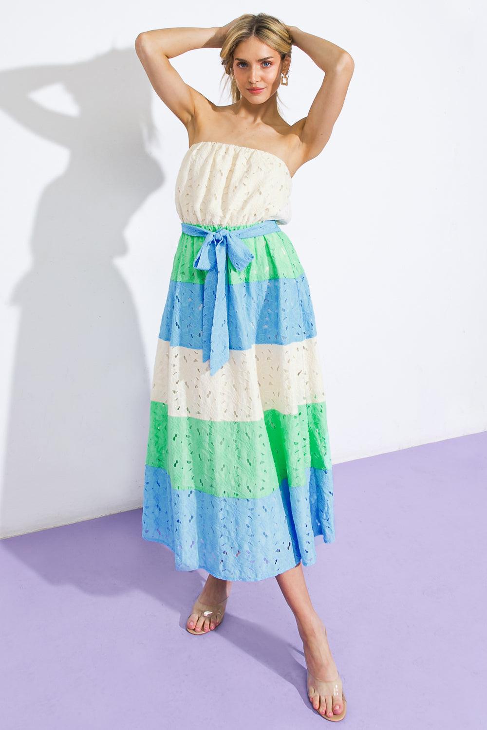 TAKE ME TO CABO WOVEN MIDI DRESS Flying Tomato