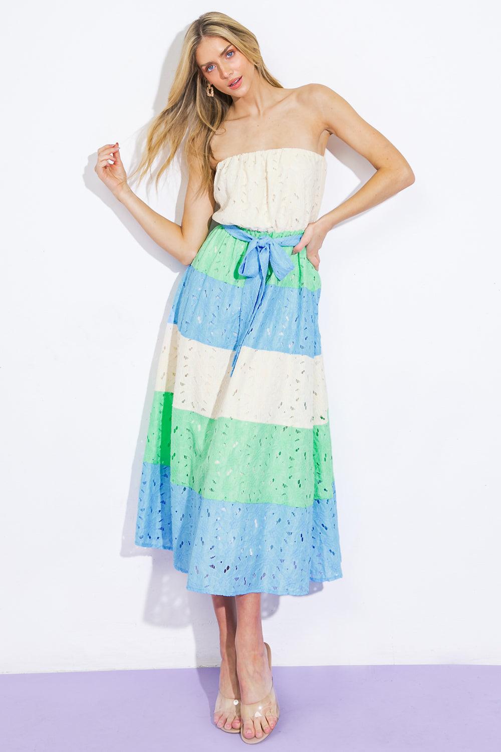 TAKE ME TO CABO WOVEN MIDI DRESS Flying Tomato