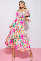 IT STARTS NOW WOVEN MIDI DRESS Flying Tomato