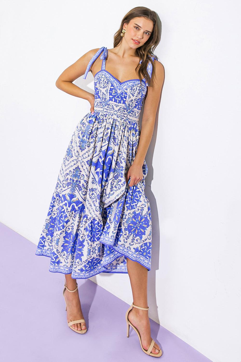 FINDING MY PEACE WOVEN MIDI DRESS Flying Tomato