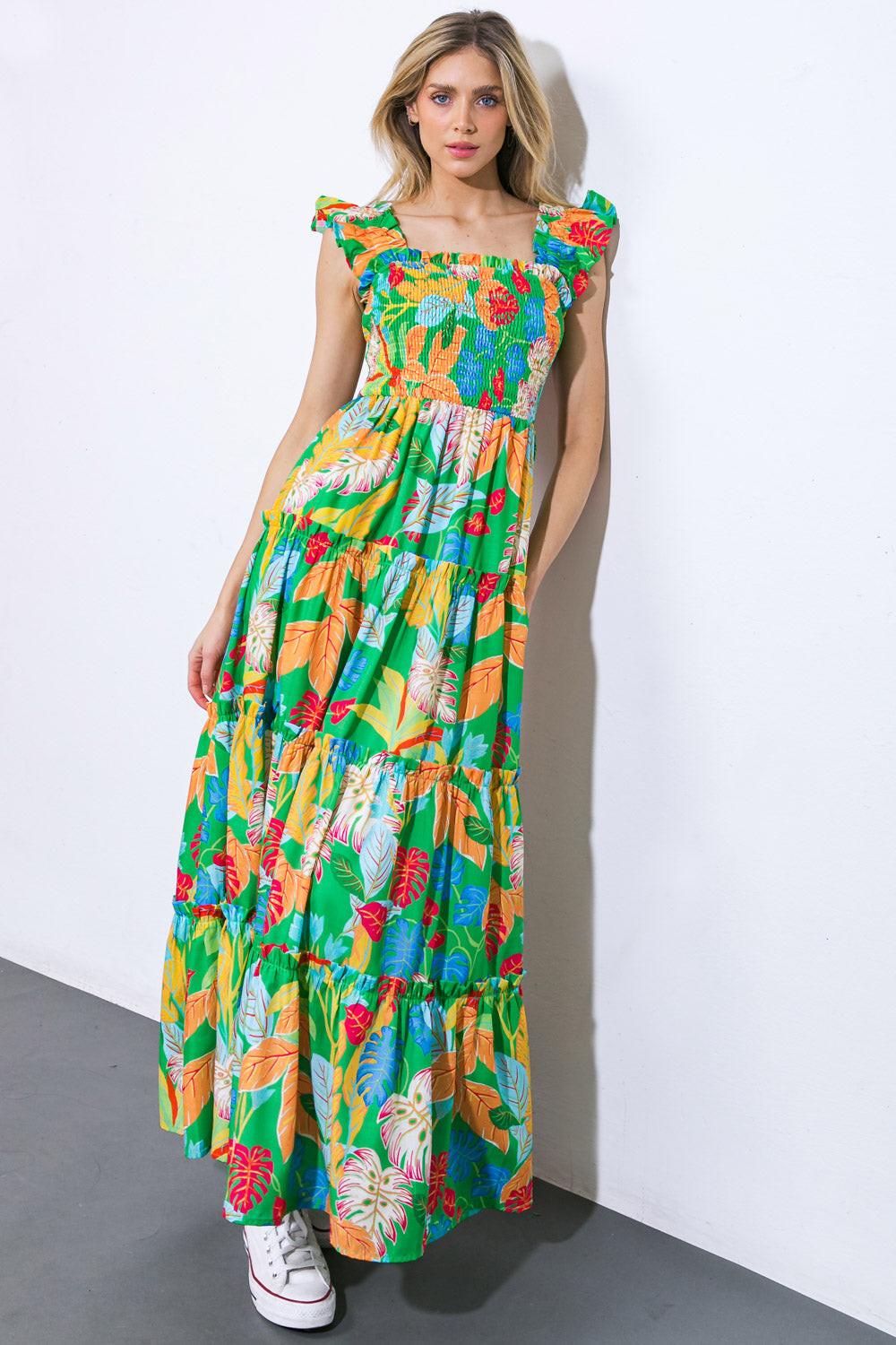 BEACH DATES WOVEN MAXI DRESS Flying Tomato