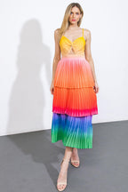 SEEING YOU AGAIN WOVEN MIDI DRESS Flying Tomato