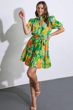 END GAME WOVEN MINI DRESS Flying Tomato