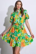 END GAME WOVEN MINI DRESS Flying Tomato