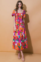 EVERYONE'S DESIRE WOVEN MIDI DRESS Flying Tomato