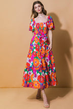EVERYONE'S DESIRE WOVEN MIDI DRESS Flying Tomato