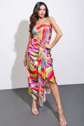 I'VE SEEN IT ALL WOVEN MIDI DRESS Flying Tomato