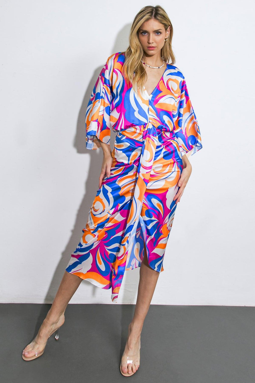 MORE TO SAY WOVEN MIDI DRESS Flying Tomato