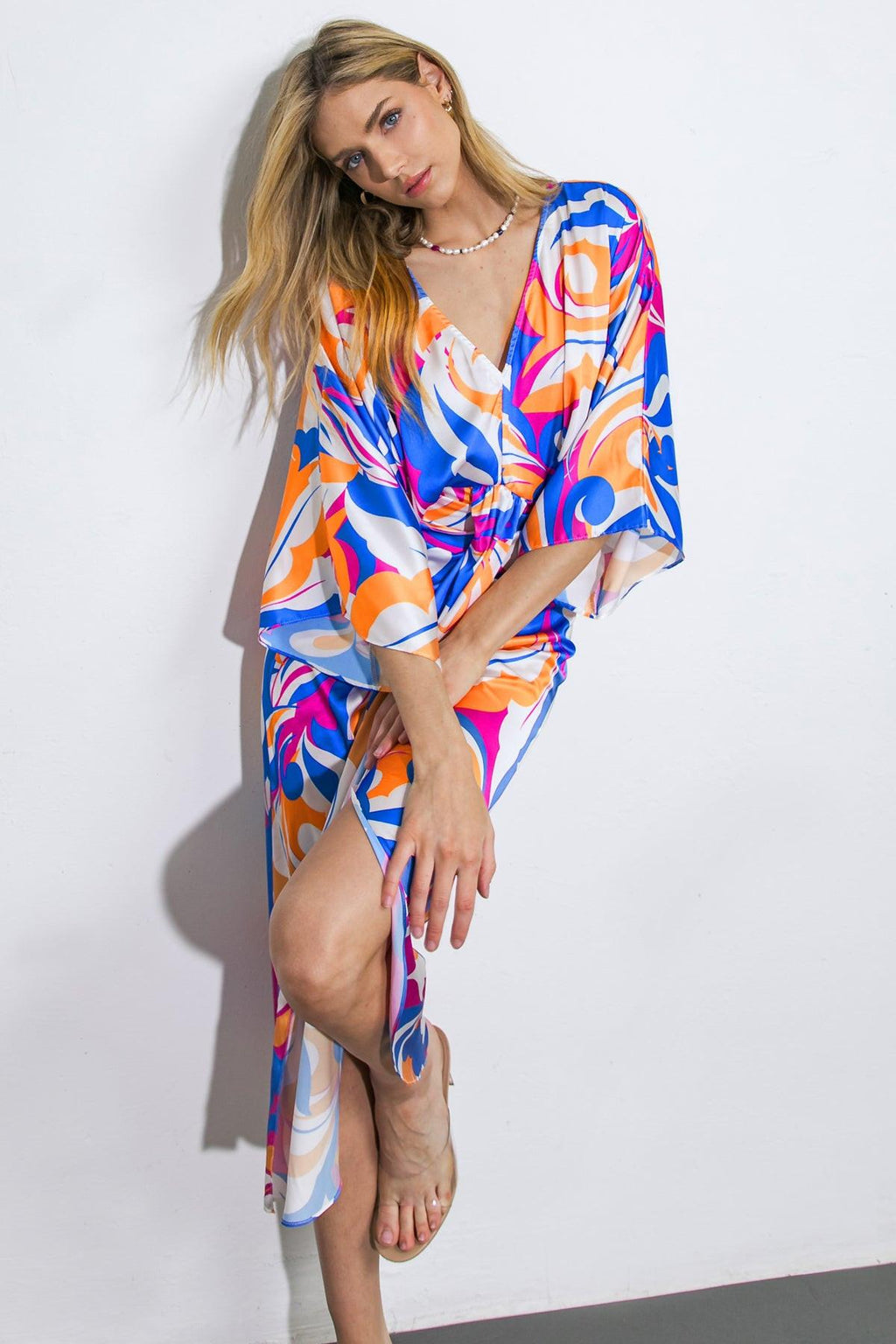 MORE TO SAY WOVEN MIDI DRESS Flying Tomato