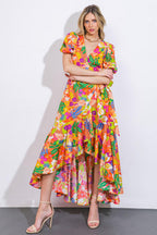 GARDEN OF LIFE WOVEN MIDI DRESS Flying Tomato