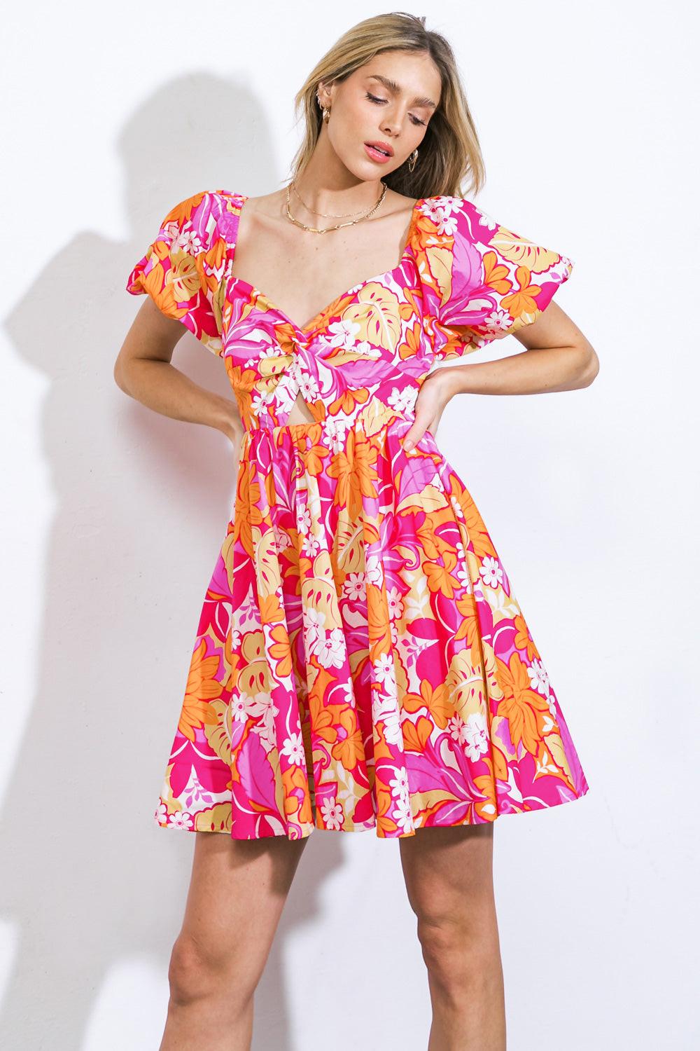 SWEET HARMONY WOVEN MINI DRESS Flying Tomato