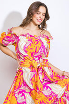 SCENIC OUTINGS WOVEN MINI DRESS Flying Tomato