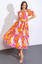 SCENIC OUTINGS WOVEN MINI DRESS Flying Tomato